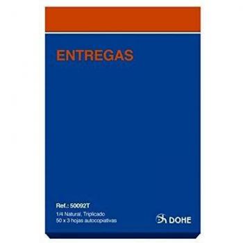 Dohe 50092T - Talonario de entregas cuarto natural triplicado