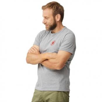 Camiseta Fjällräven 1960 Logo Manga Corta Gris Rojo XXL