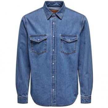 Chaqueta Sobrecamisa Bane Azul para Hombre de Only & Sons