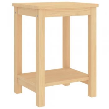 Mesita de noche de madera clara de mango 40x30x50 cm