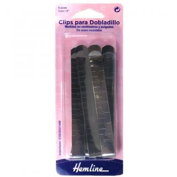 Kit de 6 clips metálicos para dobladillos perfectos Hemline H188