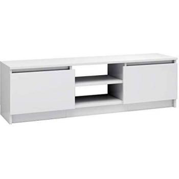 vidaXL Mueble de TV Blanco Brillante de 120 x 30 x 35,5 cm, Color Blanco