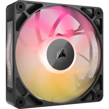 Ventilador Corsair RX120 MAX RGB 120mm PWM, Alta Presión Estática, Rodamiento Magnético, Negro