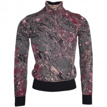 Dolce & Gabbana Multicolor Graphic Turtleneck Sweater for Men, Size S
