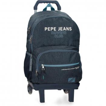 Mochila Escolar Pepe Jeans Edmon 2 Compartimentos con Carro