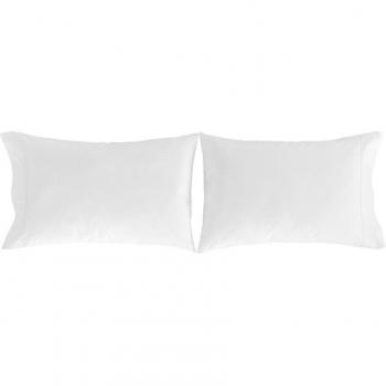 Guy Laroche - 2 fundas de almohada 100% algodón PURE blanco 50x75 cm