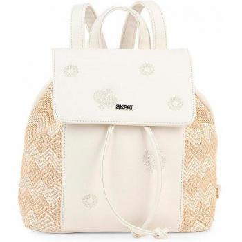 Mochila SKPAT Basilea para Mujer Multiposición Antirrobo Color Blanco 314291