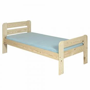 Cama Infantil de Madera Maciza Natural 90x190 cm Marrón