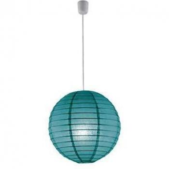 Trio 3490400 – 19 lámpara pantalla Japón bola – Esfera Papel color azul turquesa Papel 40 cm