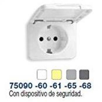 Simon M133300 - Tapa base enchufe con tapa 75090-60