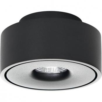 Lámpara de techo LED orientable Arcchio Rotari, moderna, negra, hecha de aluminio, para salón y comedor, 1 llama