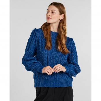 Yas - Pullover de mujer manga larga cuello redondo