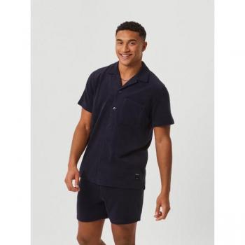 Björn Borg Borg Toweling Pool Shirt Navy, M