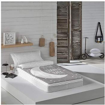 Saco Nórdico con Relleno Moon Grey para Cama 90 x 190/200 - Gris, con Cierre de Cremallera en L