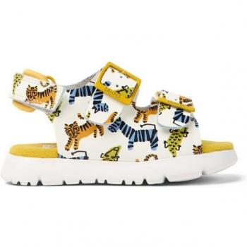 CAMPER Oruga Sandals - White/Orange/Blue, Size 24, Smooth LeatherCAMPER Oruga Sandals - White/Orange/Blue, Size 7, Smooth Leather