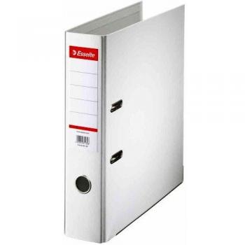 Carpeta de plástico Esselte estándar A4, 75 mm, blanca con cubierta de polipropileno
