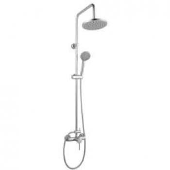 Columna de Ducha Rousseau Timaru Acero Inoxidable con Grifo Monomando Mecánico y Cabezal Orientable 3 Jets