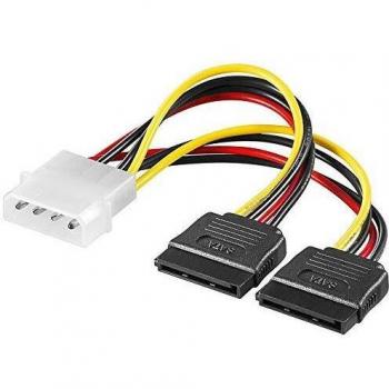 Goobay Cak SATA 4P/2XS-Ata Power Adaptor 4-Pin 5.25 2X 15-Pin S-Ata Adaptador de Cable - Adaptador Para Cable
