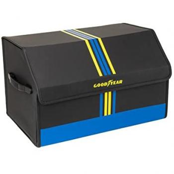 Bolsa Organizadora de Maletero Goodyear GOD1009, Organizador de Maletero de Coche, Negro, PVC, dimensiones 50 x 30 x 30 cm, Plegable y Portátil, Diseño Robusto