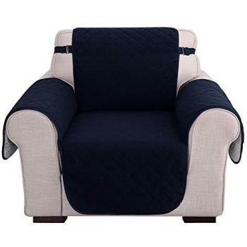 Amazon Brand - Umi Fundas para Sofa 1 Pieza Funda Sofa Funda de cojín Ajustable Protectora Decorativa de Salon Funda Cubre Sin Deslizante Azul Marino