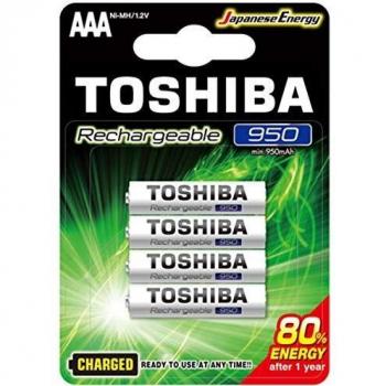 4 pilas Toshiba Pre-Charged HR03 AAA 750 mAh