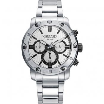 Viceroy Heat - Reloj de hombre acero plateado 10 ATM cronógrafo