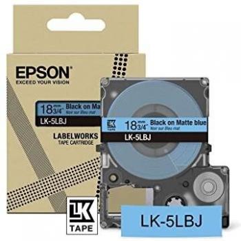Cinta de impresión Epson LK-5LBJ mate negro sobre azul 18mm