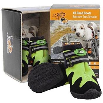 Botas para Perros Outdoor - Set de 4 Botas de Carretera Verde - Talla L