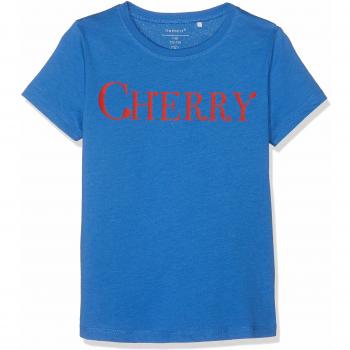 NAME IT Nkfdunya SS Top, Camiseta para Niñas, Azul Strong Blue, 146