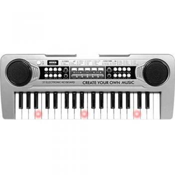 CLAUDIO REIG- Organo 37 Teclas, con Mic, Toma USB Y Cable Audio Y Funcion Profesor, Multicolor