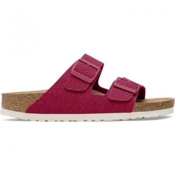 Sandalias de Mujer BIRKENSTOCK ARIZONA VEGAN CANVAS FUCSIA, modelo Arizona de hebillas veganas en canvas fucsia, cómoda chancla BIO, planta anatómica que recoge el pie, piso antidesliz