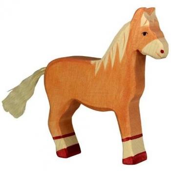 Holztiger Wooden Farm Animal Figurine - Standing Horse 15cm
