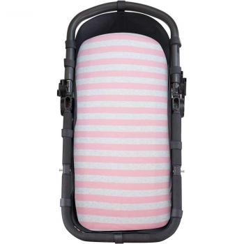Sábana Bajera Capazo Algodón Suave Bebé Jyoko 75x35cm Pink Island