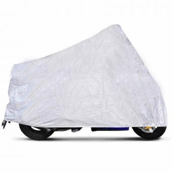 TOOGOO(R)Cubierta de Guardapolvos Scooter Moto Impermeable Evitar el Polvo(Plata) 265 cm