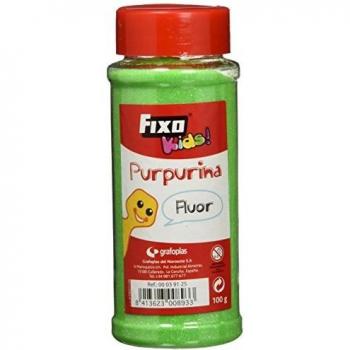 Fixo kids 39125 - Bote de purpurina verde fluorescente 100 g. Ideal para manualidades con niños.