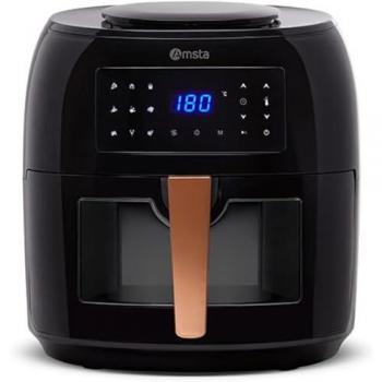 Freidora de Aire Sin Aceite AMSTA 7.5L | 1800W | Panel Digital, 9 Programas, Ventana Transparente, Temporizador y Apagado Automático