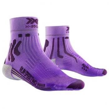 X-SOCKS® Run Speed Two 4.0 Calcetines para Mujer - Color Lavander Arctic White, Diseño técnico optimizado para running, Amortiguación específica en áreas clave, Transpirabilidad mejorada, Tecnología de compresión