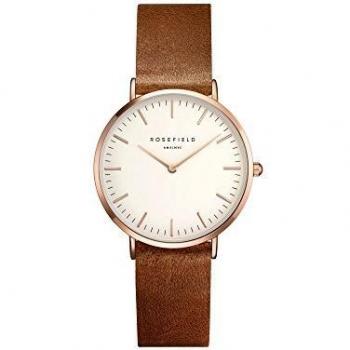 Rosefield Women's Watch The Tribeca White Brown Rose Gold TWBRRC-T55