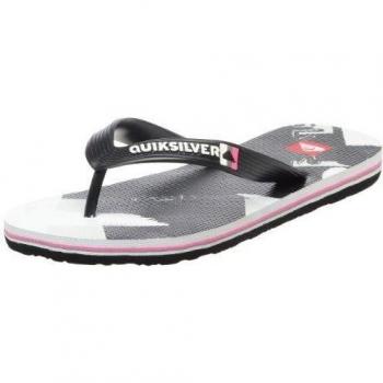 Quiksilver - Chanclas de caucho para niño, color negro, talla 39