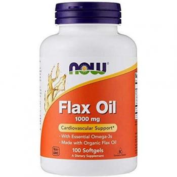 NOW Foods Flaxseed Oil Softgels 1000mg - 100 Count