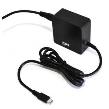 Adaptador e Inversor de Corriente Port Designs 45W USB Tipo C Negro