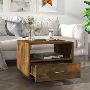 Mesa de centro de madera multicapa roble ahumado 55x55x40 cm