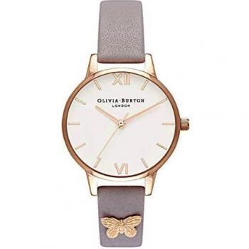 Olivia Burton Reloj mariposa gris lila y oro rosa ~ OB16MDW39