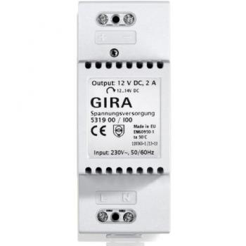 Gira 531900 12V DC Power Supply Unit, 2A Regulated DIN-Rail