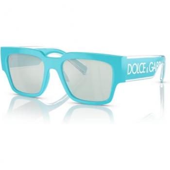 Dolce & Gabbana DG6184 Col. 334665 Uomo Squadrata Azzurro Sunglasses, Stylish Blue Male Sunglasses, Size: 52 MM