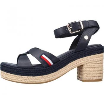 Sandalias Mujer Tommy Hilfiger Interlace Mid Heel SA Color Azul DW5D