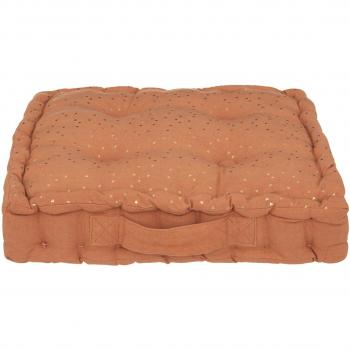 Cojín de Suelo Infantil Berlingot Terracota 40x40cm Algodón