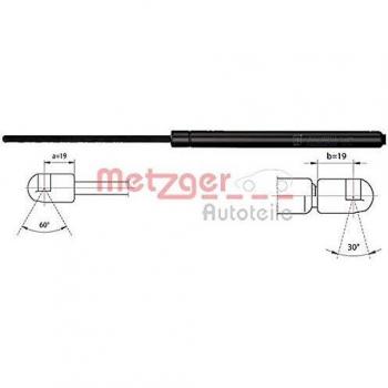 Muelle neumático para capó de motor Alfa Romeo 147 y GT - METZGER 2110420
