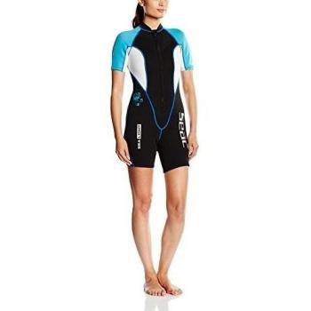 Seac Traje SEALIGHT - Traje de neopreno para mujer, color azul, blanco y negro, talla S