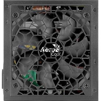 Aerocool AEROW650, Fuente de Alimentación PC 650W, 80Plus White 230V EU, ATX 12V, Ventilador 12cm, Negro